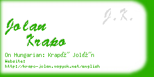 jolan krapo business card